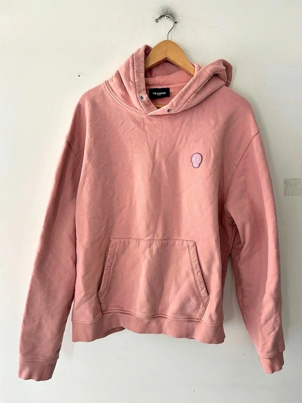 The Kooples Mens Skull Pink Hoodie Size XL